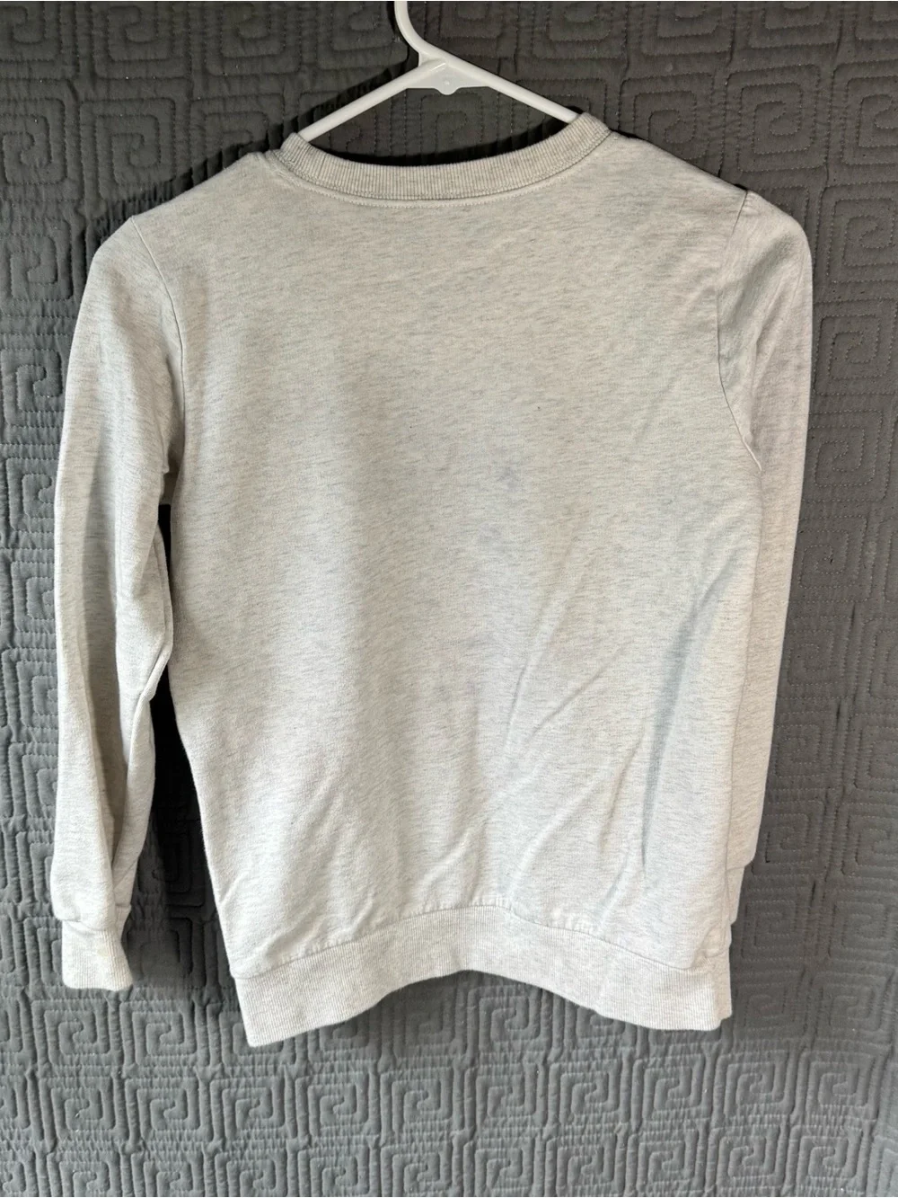 Carters Boys Size 12 12A Sweatshirt Gray Patch Graphic French Terry Crewneck